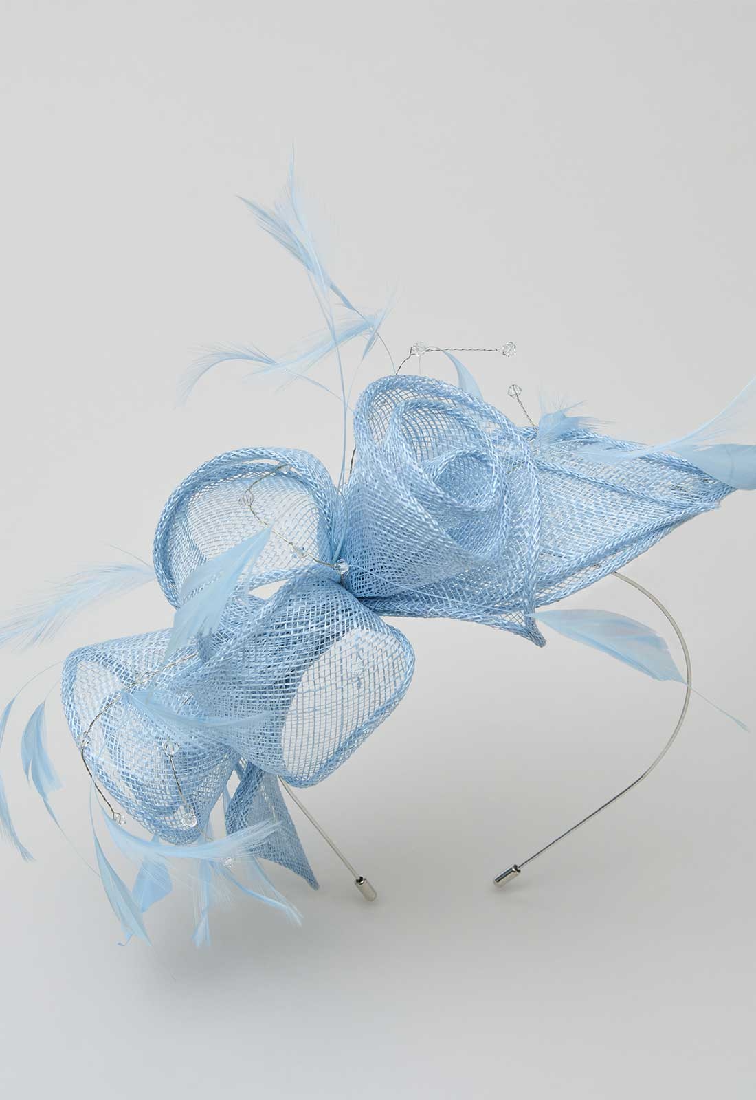 Gina Bacconi Powder Blue Medium Disc Fascinator - Image 2