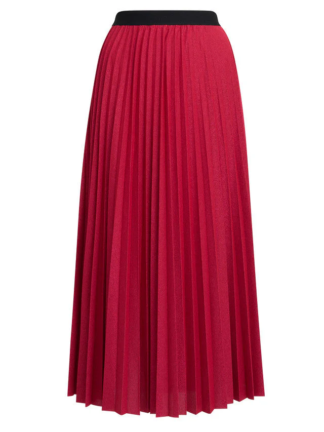 Gina Bacconi Red and Black Ismay Metallic Skirt - Image 5