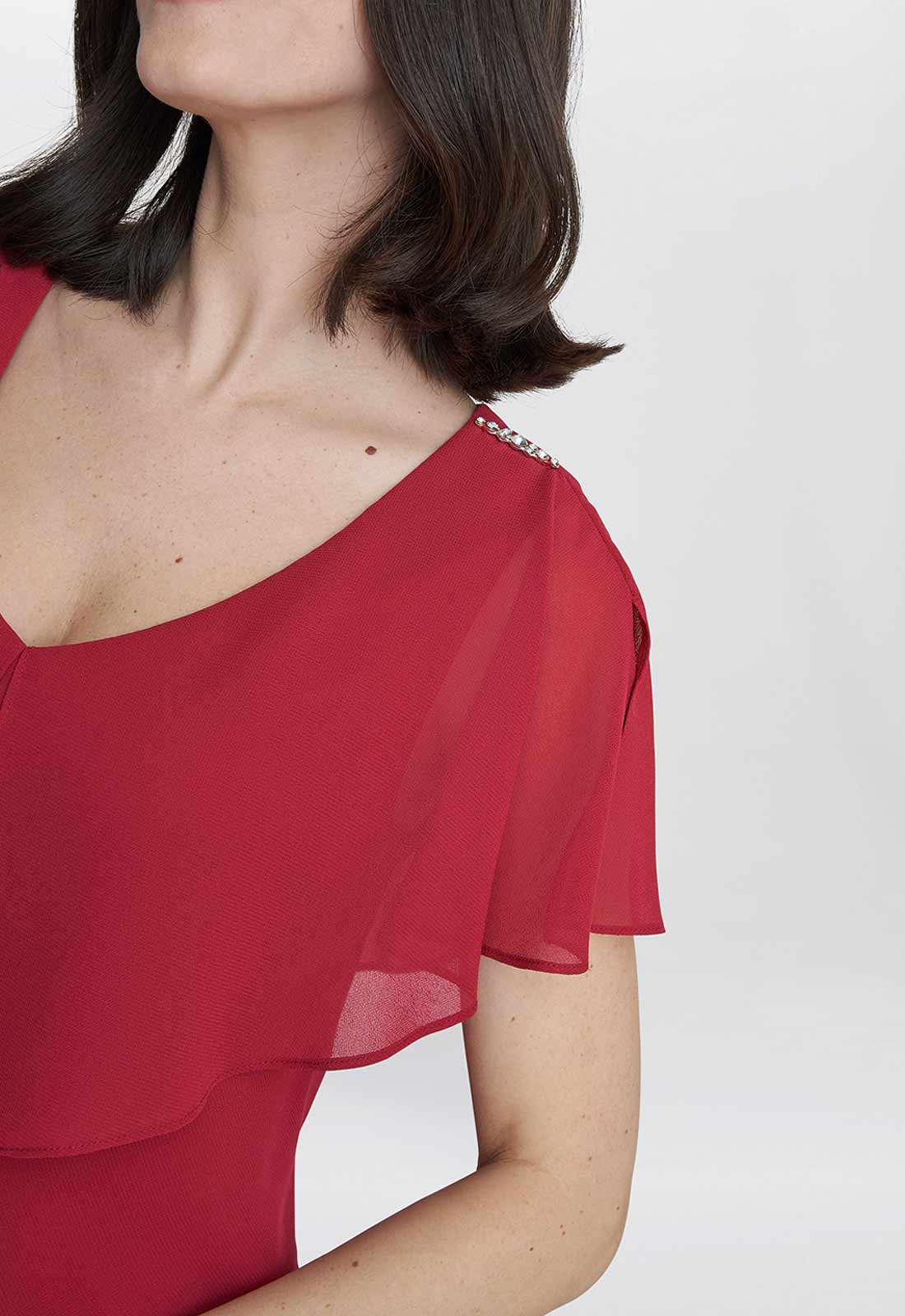 Gina Bacconi Red Rebecca Cocktail Dress - Image 4