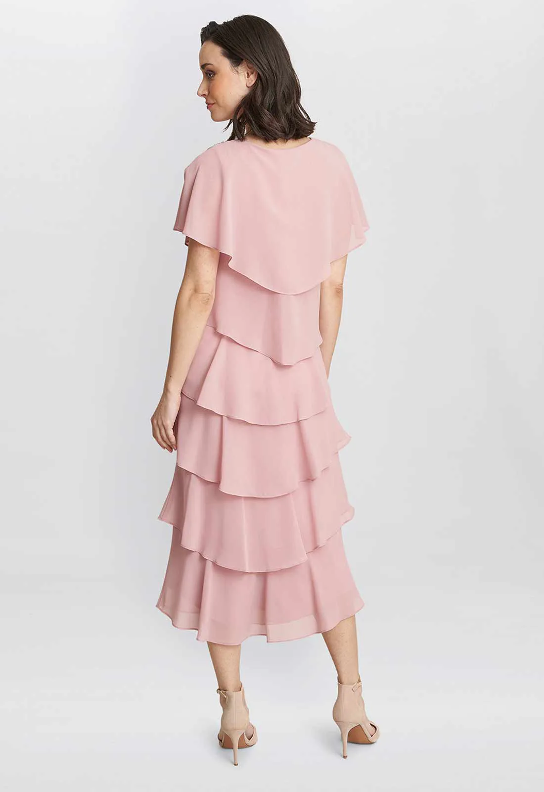 Gina Bacconi Rose Pink Rebecca Cocktail Dress - Image 3