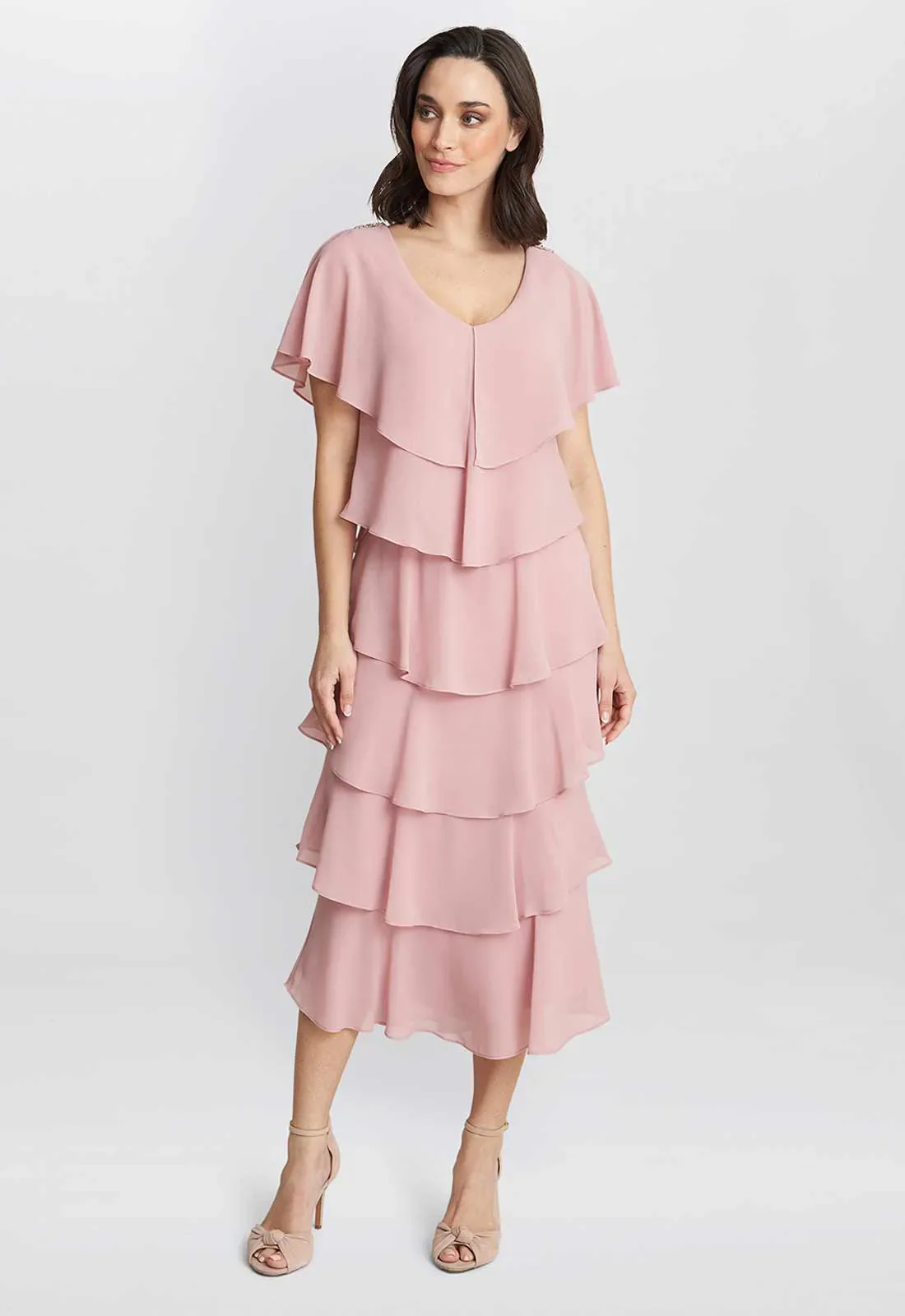 Gina Bacconi Rose Pink Rebecca Cocktail Dress - Image 4