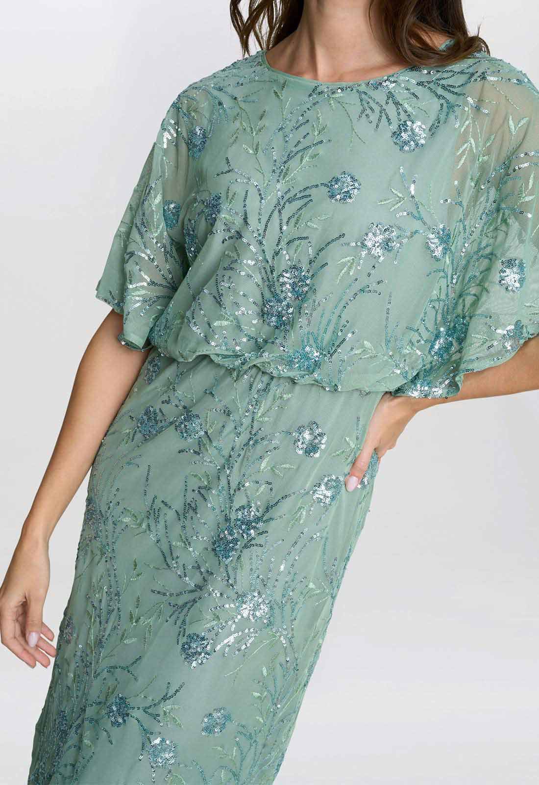Gina Bacconi Sage Ava Sequin Midi Dress - Image 5