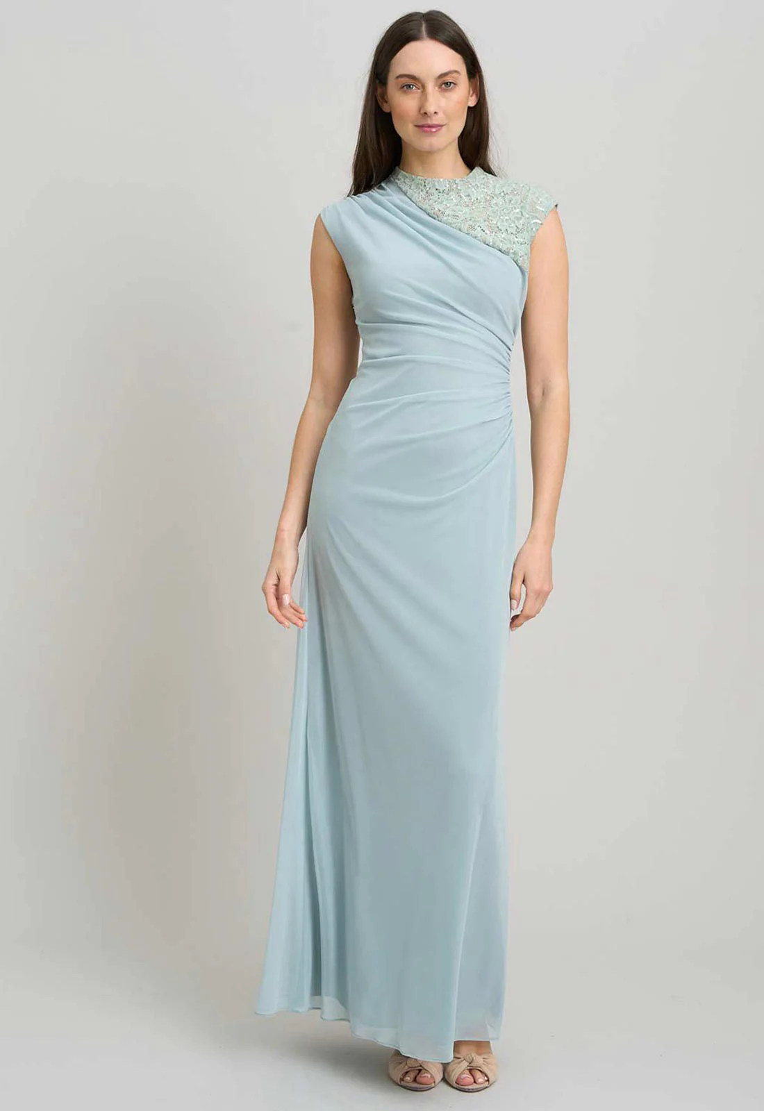 Gina Bacconi SAGE Carter Lace Detail Maxi Dress