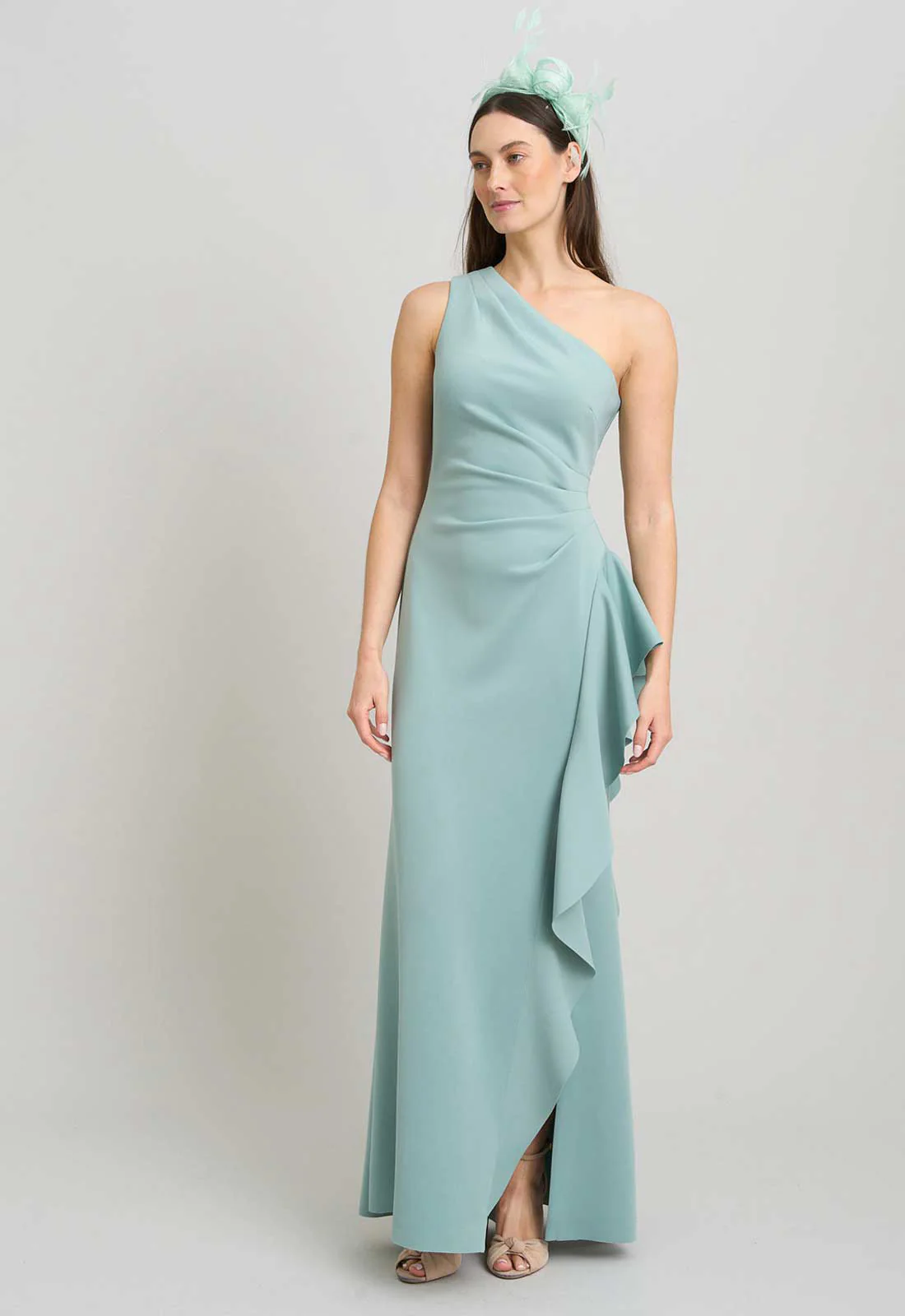 Gina Bacconi SAGE Darby One Shoulder Frill Dress - Image 4