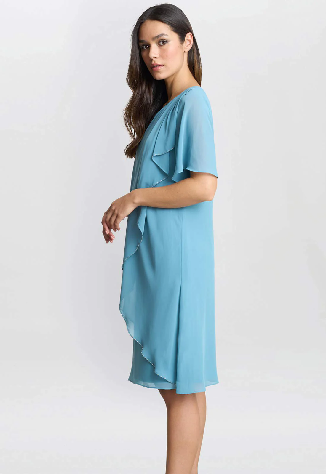 Gina Bacconi Sea Mist Floral Hallie Tier Dress - Image 2