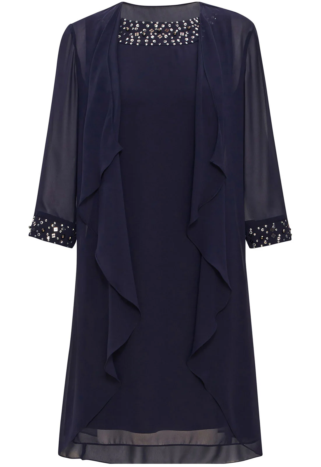 Gina Bacconi Spring Navy Joseline Dress and Jacket - Image 4