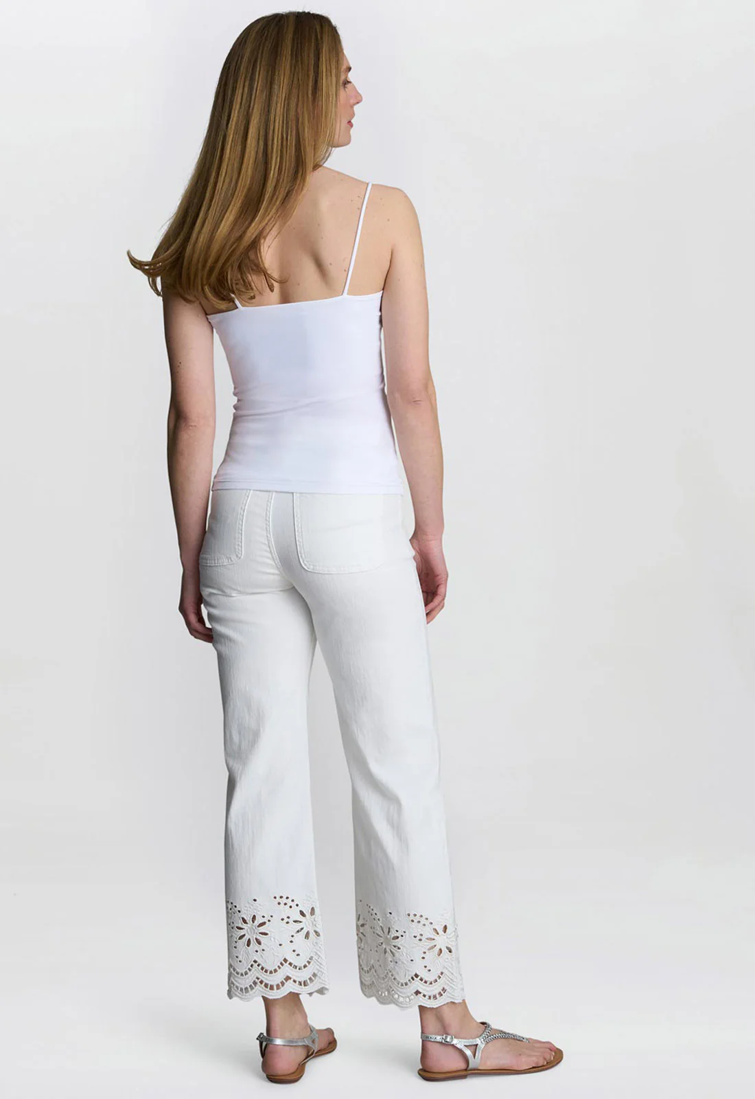 Gina Bacconi Vest With Bra Shelf in White - Image 4