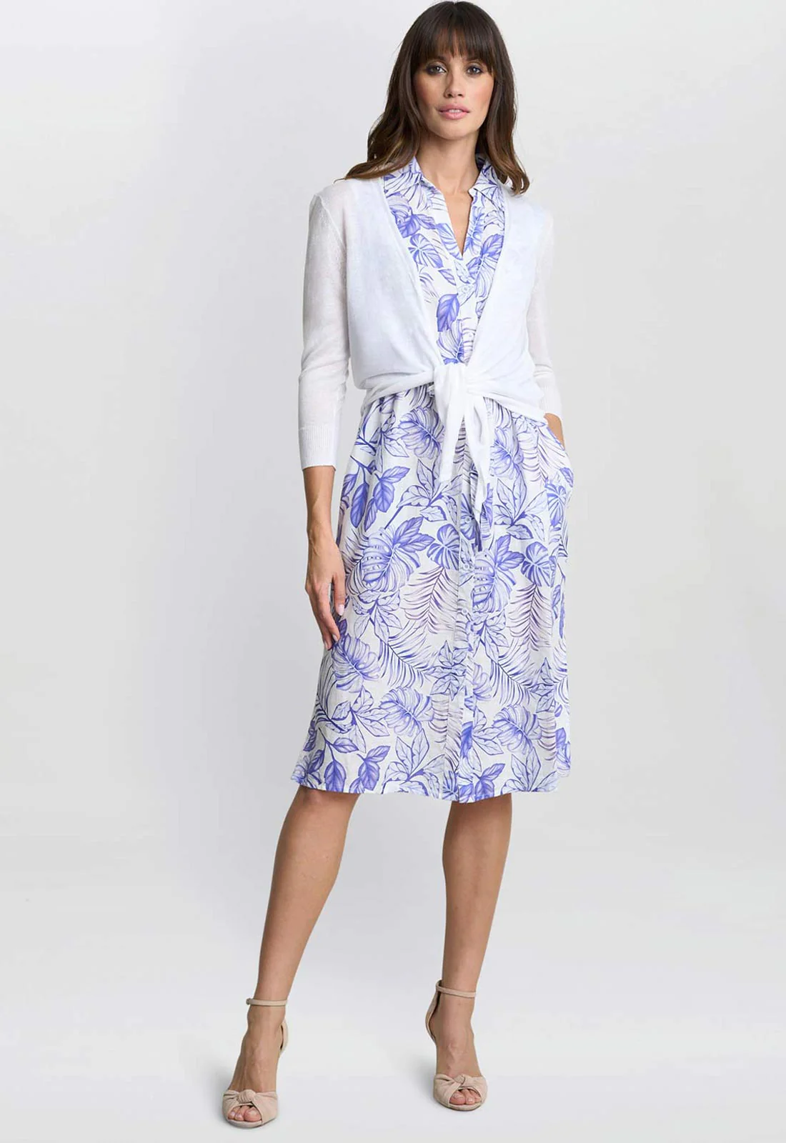 Gina Bacconi White Maya Wrap Top - Image 2