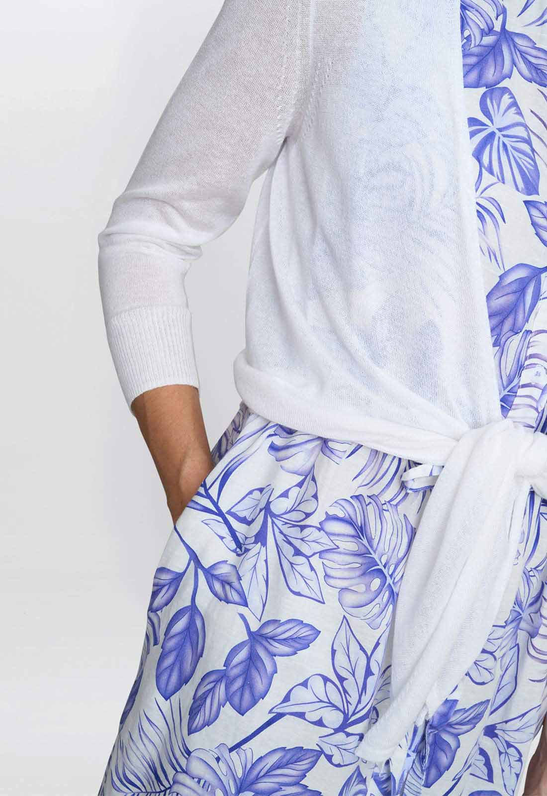 Gina Bacconi White Maya Wrap Top - Image 5