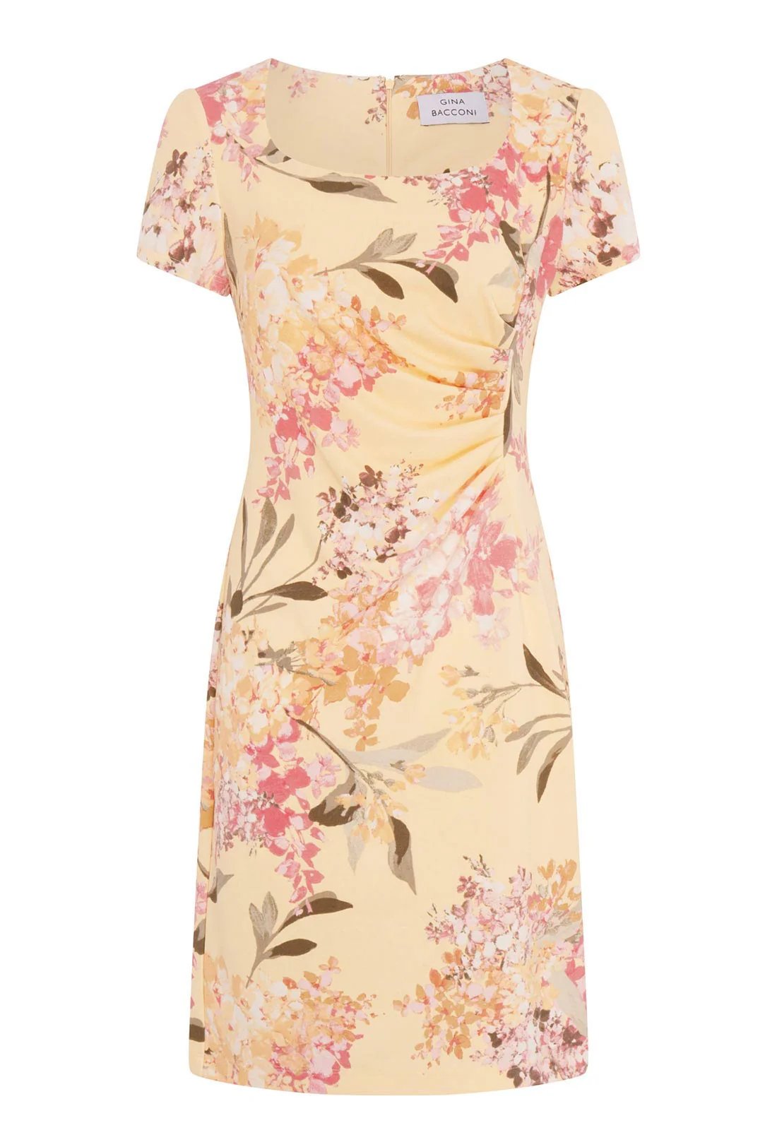 Gina Bacconi Yellow Trish Floral Print Dress - Image 4