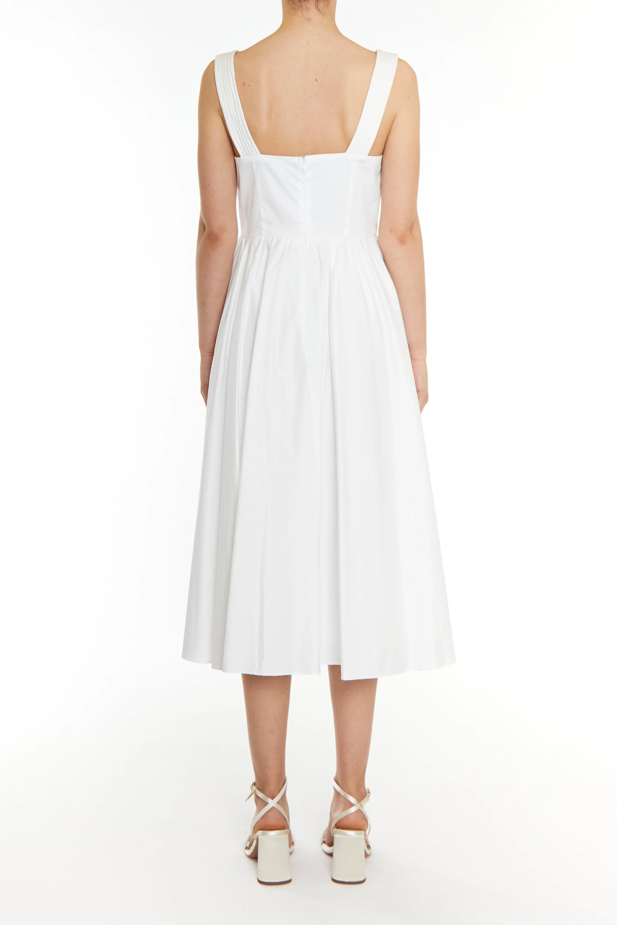 True Decadence White HannahPleated Corset Midi Dress - Image 2