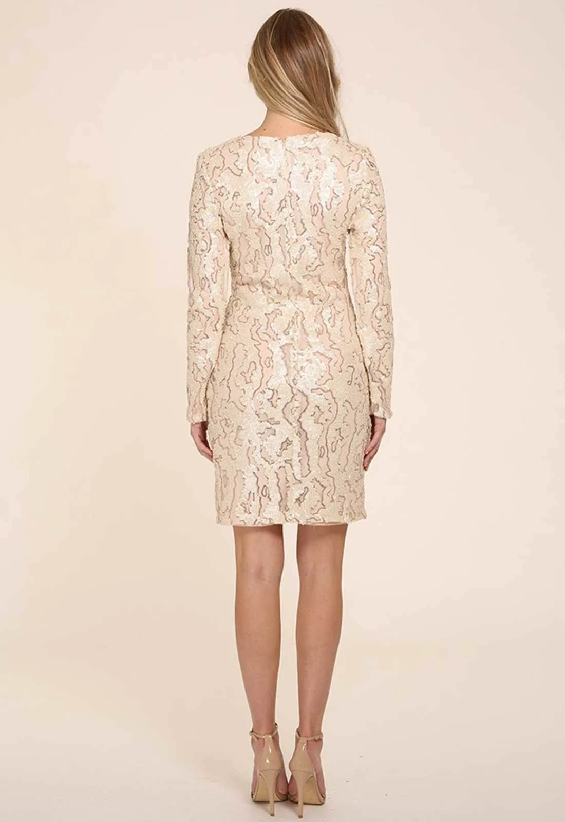 Honor Gold Blair Pearl Sequin Mini in Cream - Image 2