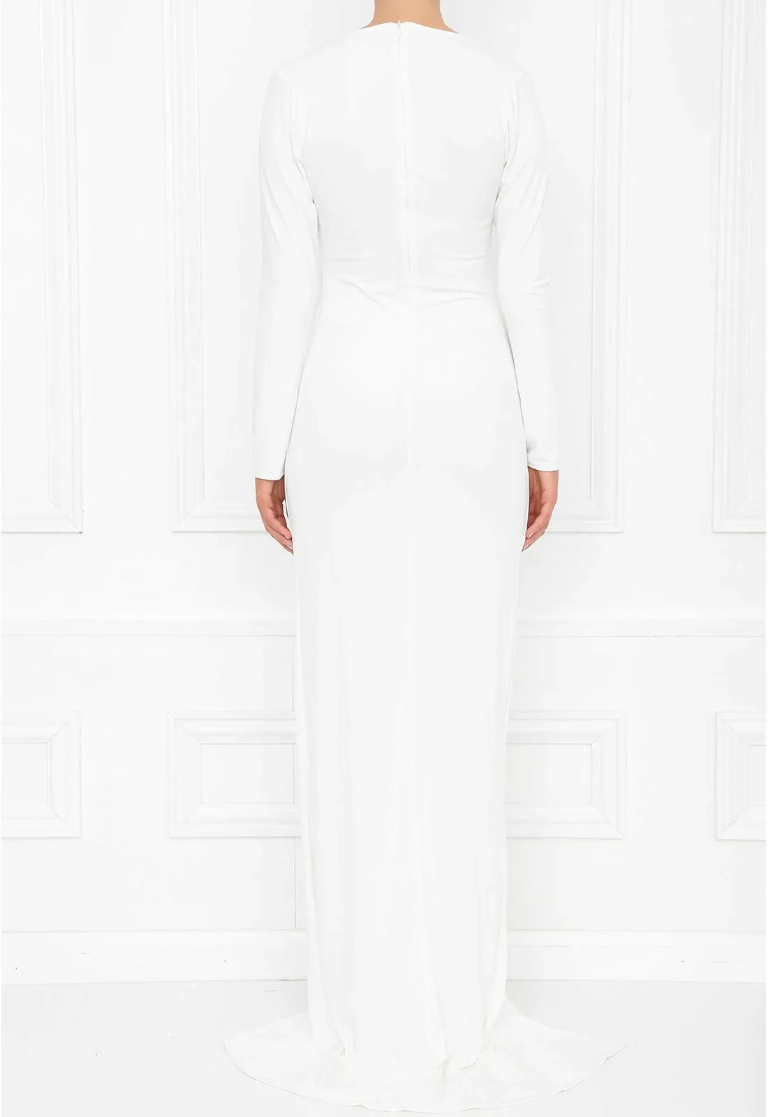 Honor Gold Jessica Long Sleeve Maxi Dress in White - Image 2