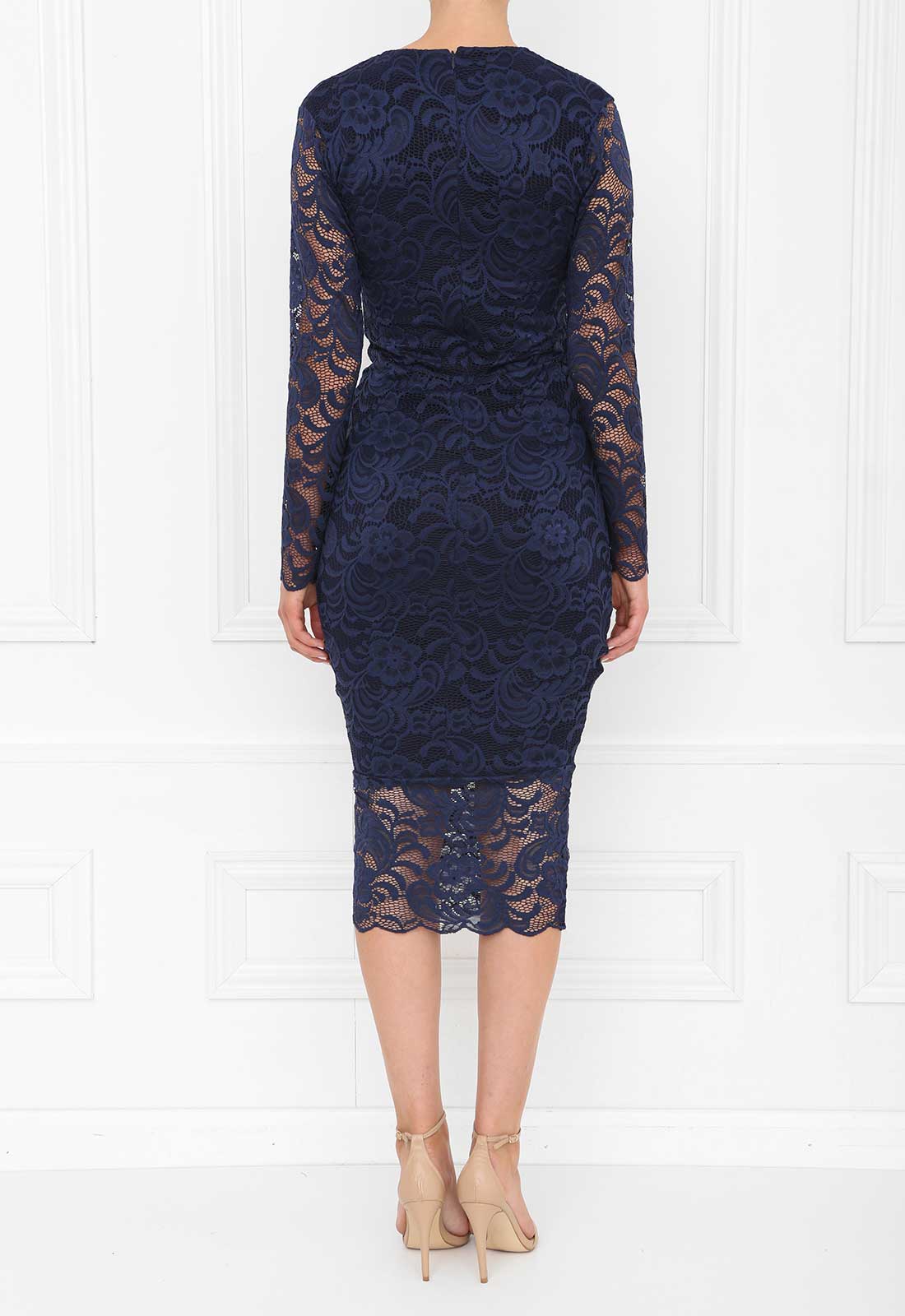 Honor Gold Navy Lana Midi Dress - Image 3
