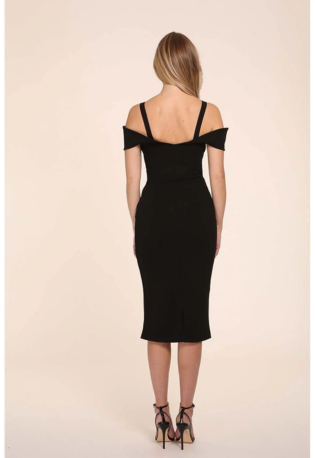 Honor Gold Olivia Black Pencil Hem Dress - Image 3