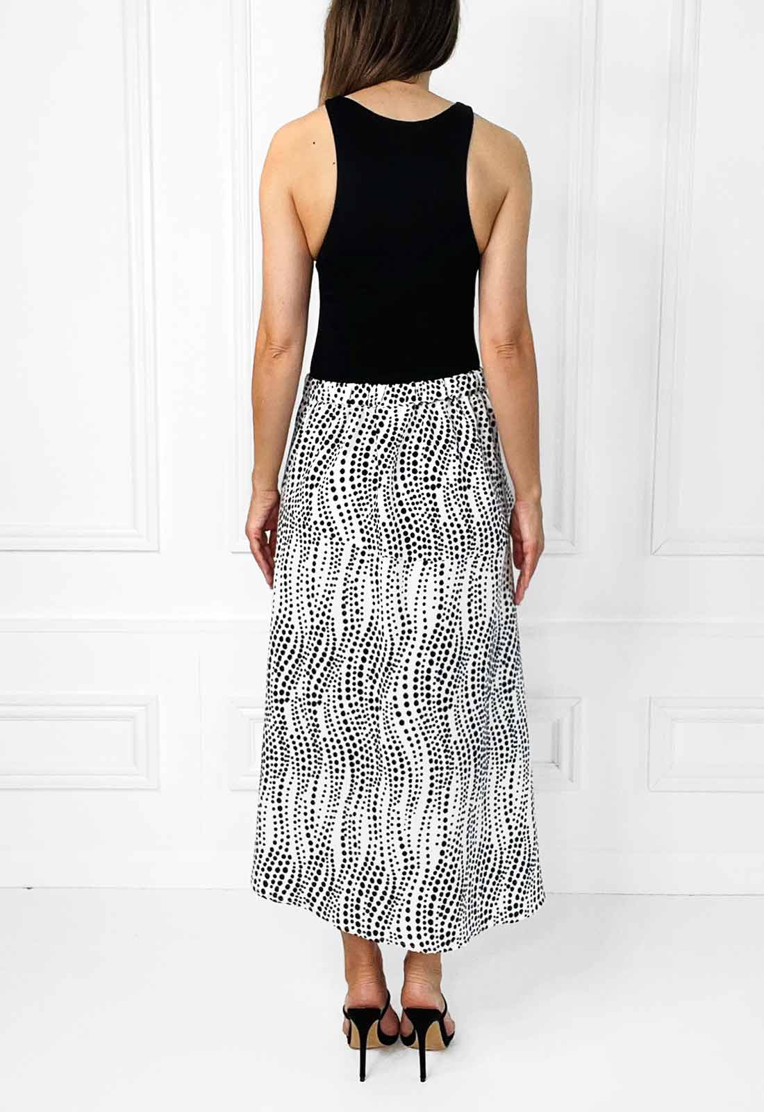 Honor Gold Polka Dot Print Cora Midi Skirt - Image 4