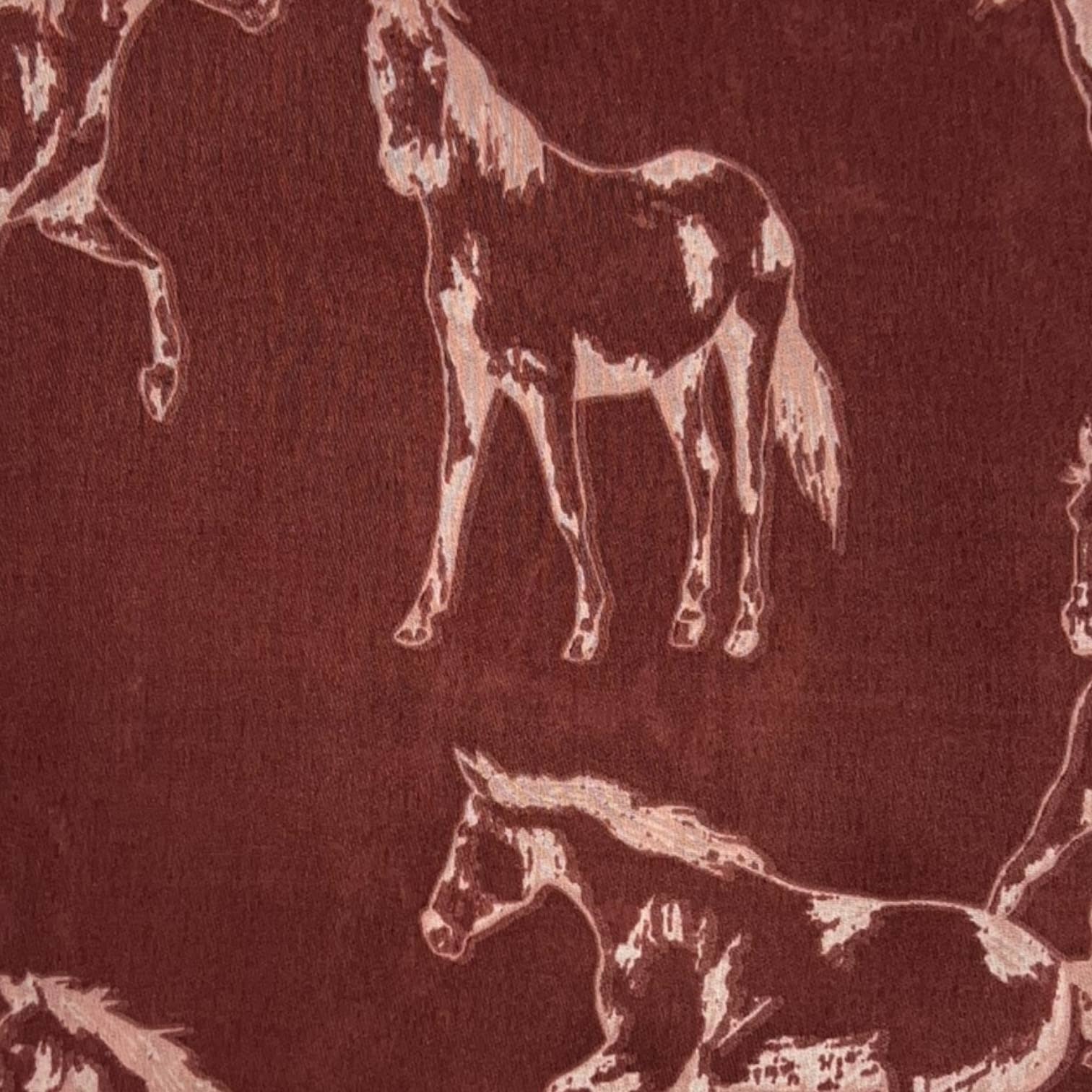 Horse print on solid canvas: Off-White - Image 4