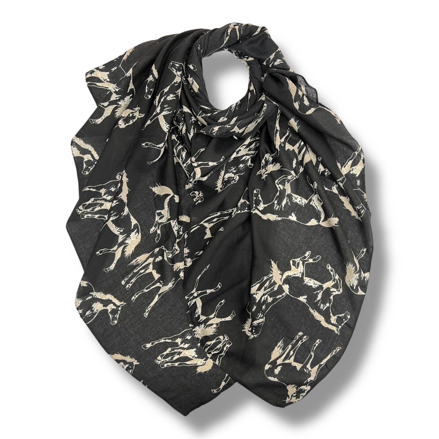 Horse print on solid canvas: Off-White - Image 5