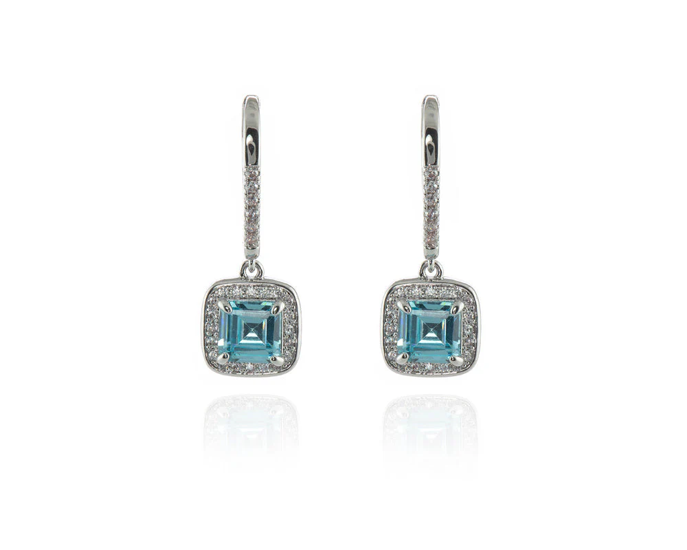 Cachet London Idola Silver Aquamarine Earrings