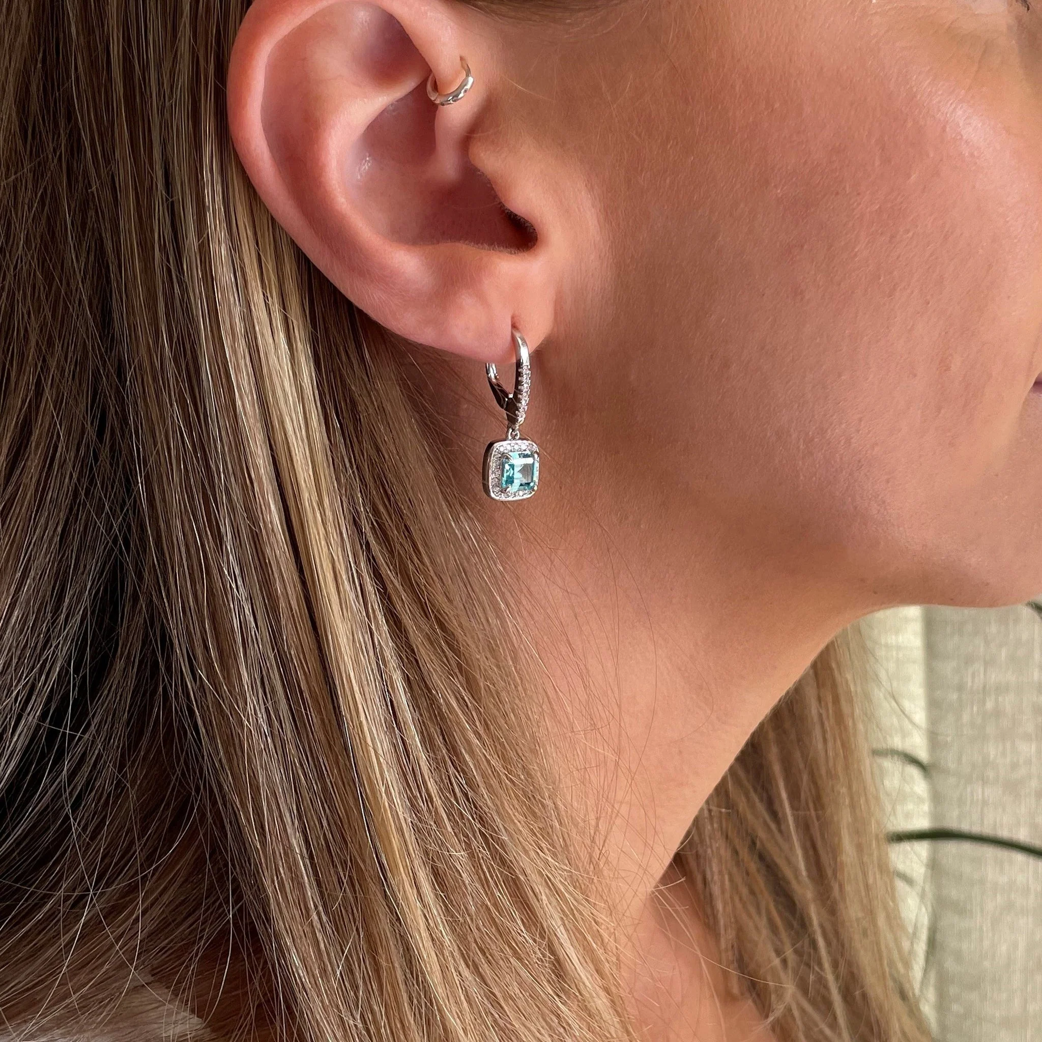 Cachet London Idola Silver Aquamarine Earrings - Image 11