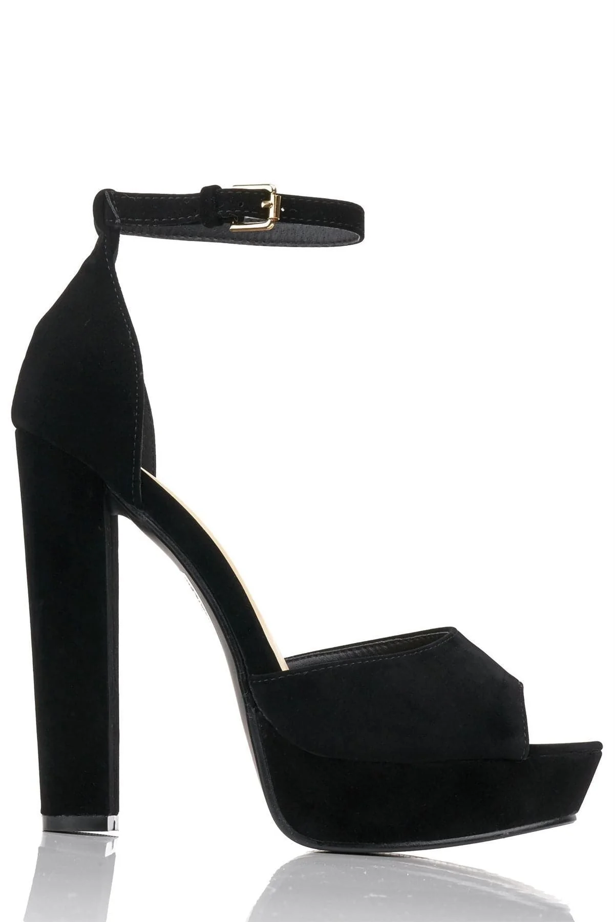 Miss Diva Black Kirti Suede Heels - Image 5