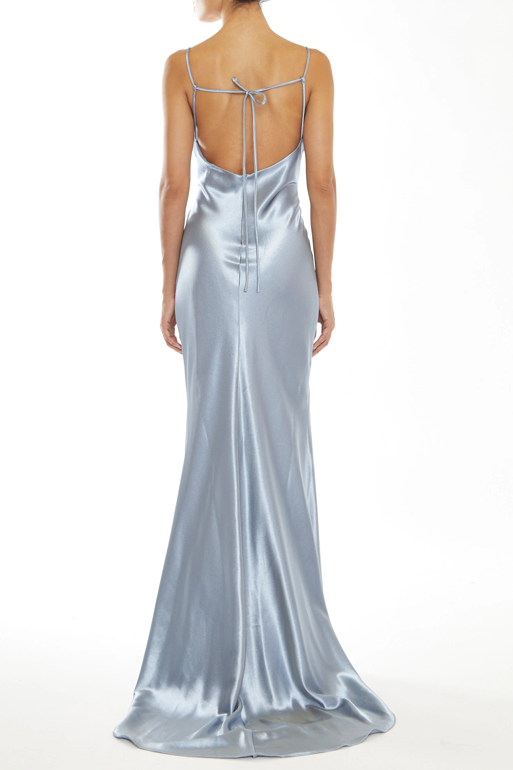 true Decadence Pippa Steel Blue Bridesmaid Cowl-Neck Slip Dress - Image 2