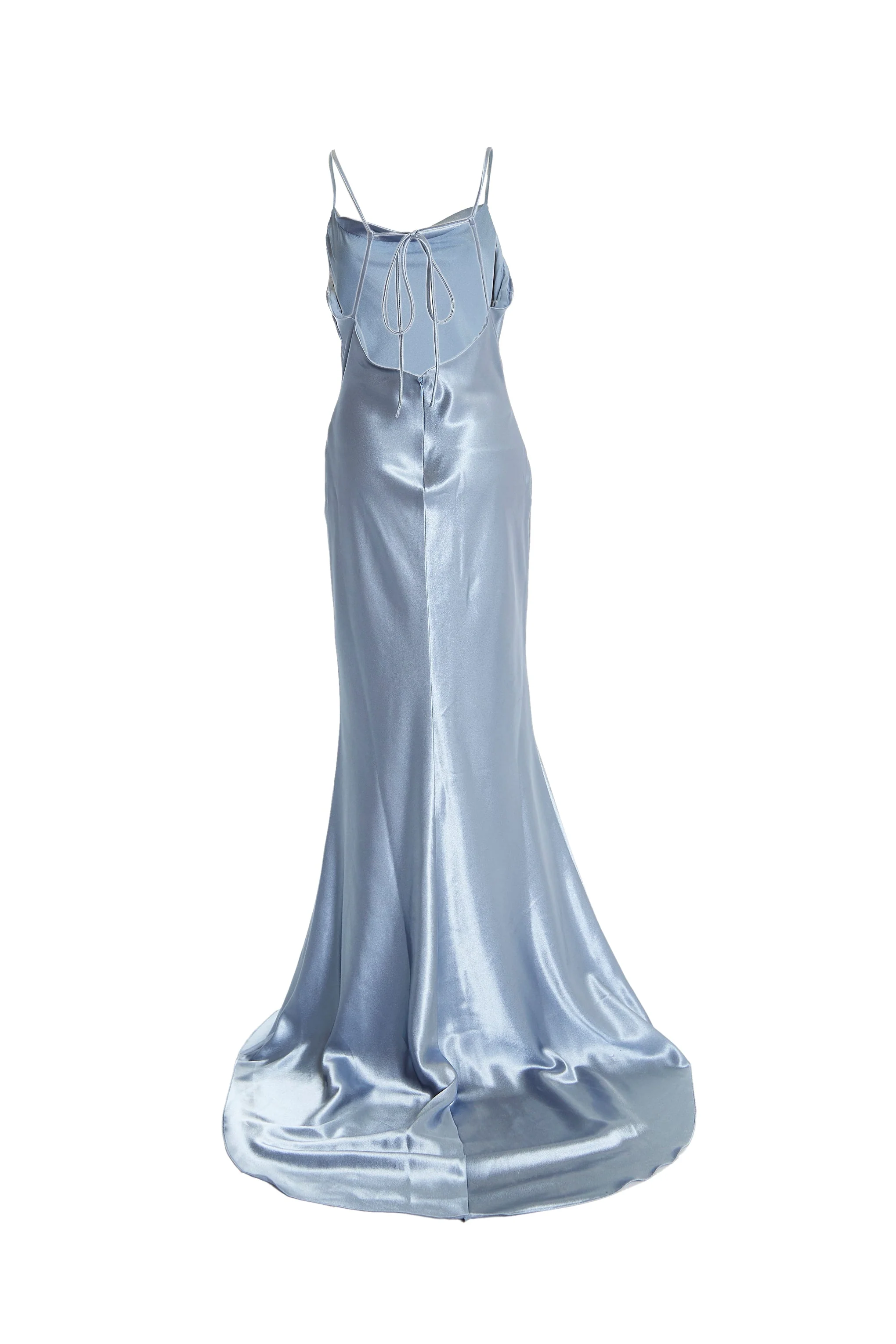 true Decadence Pippa Steel Blue Bridesmaid Cowl-Neck Slip Dress - Image 4