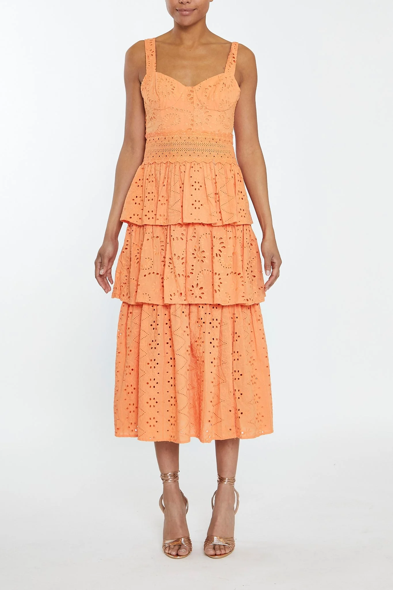 True Decadence Coral Evelyn Cocktail Dress