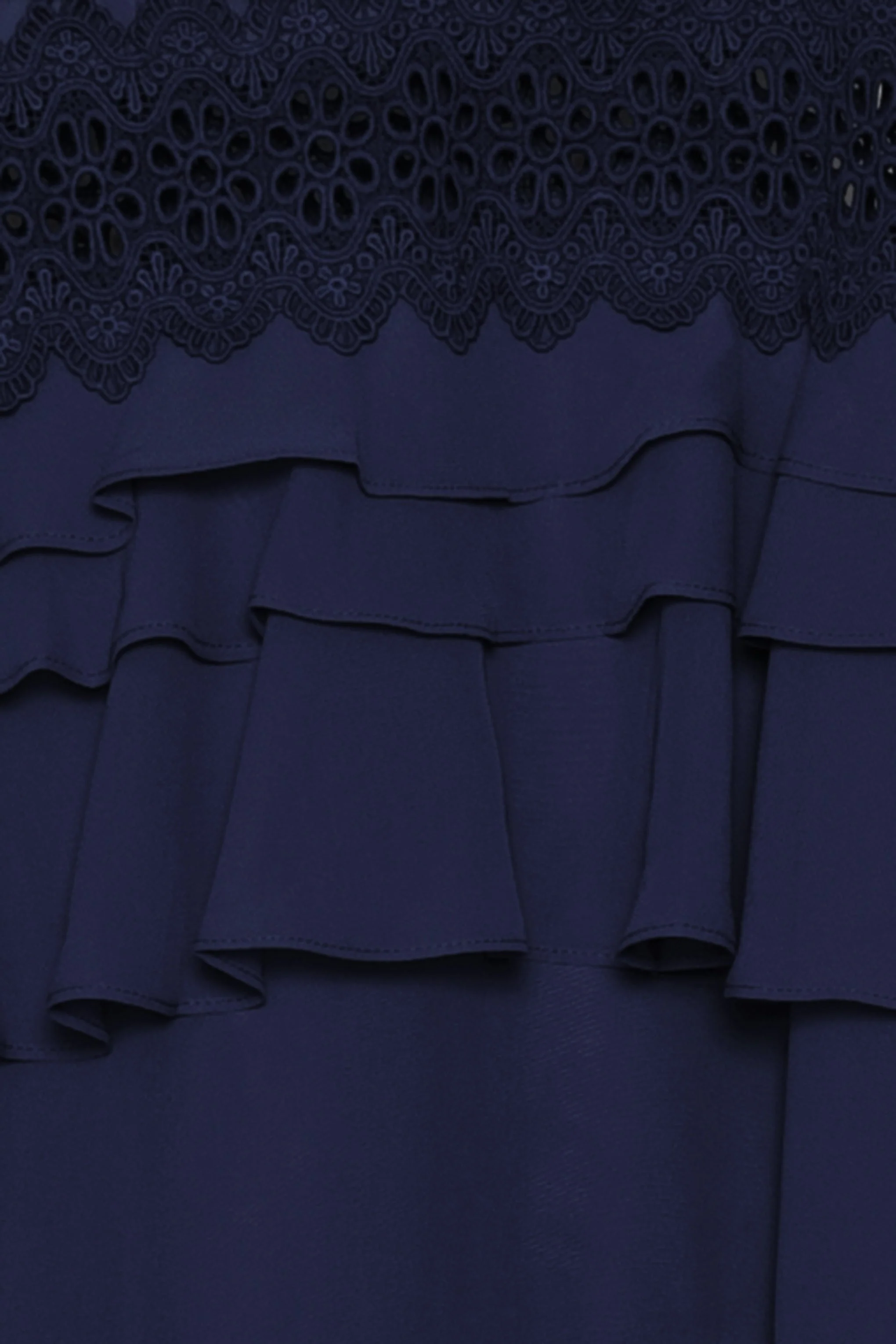 True Decadence Sophia Navy Tiered Ruffle Maxi Dress - Image 5