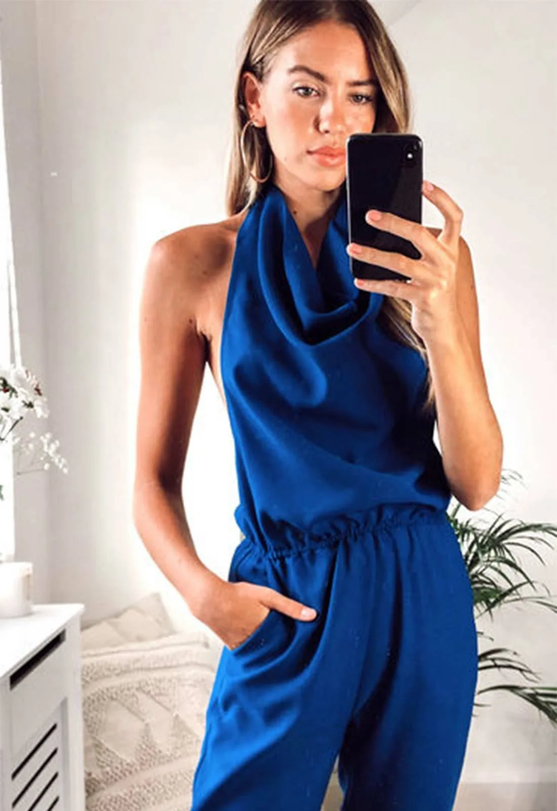 Lady Flare Blue Bella Jumpsuit - Image 3