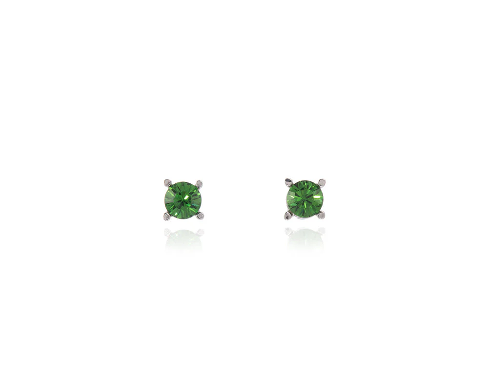 Cachet London Laine 6mm Fern Green Silver Earrings - Image 11
