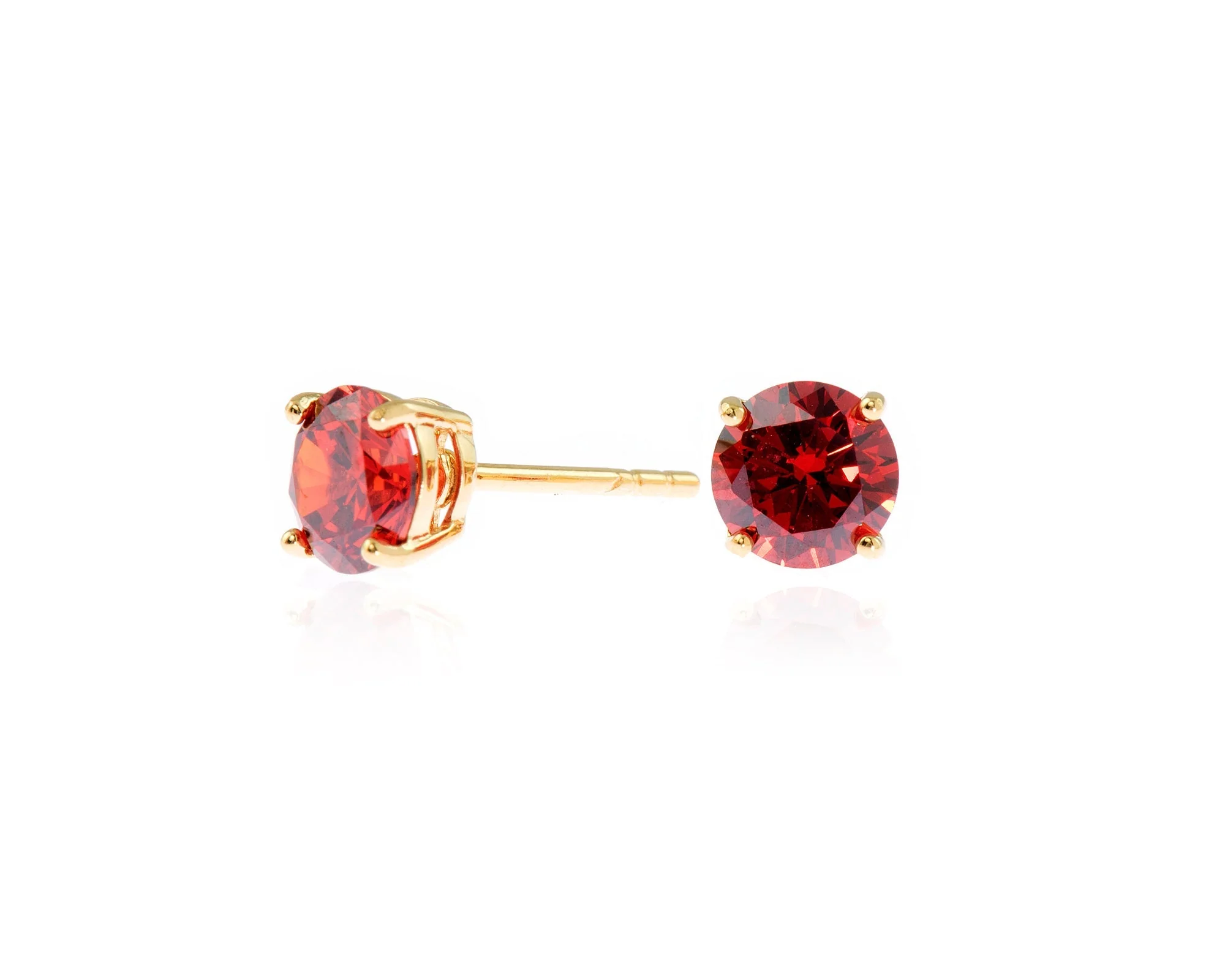 Cachet London Lana 6mm Sterling Silver Garnet Earrings - Image 11
