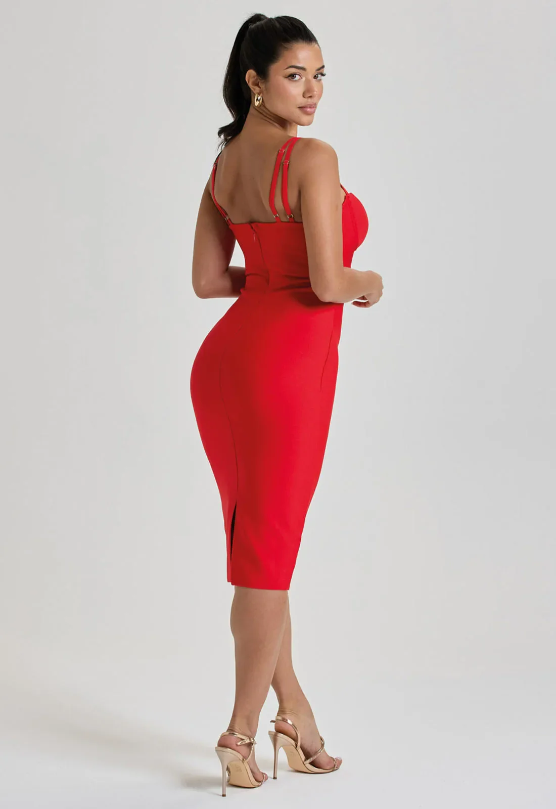 LBD Collection Red Hourglass Dress - Image 6