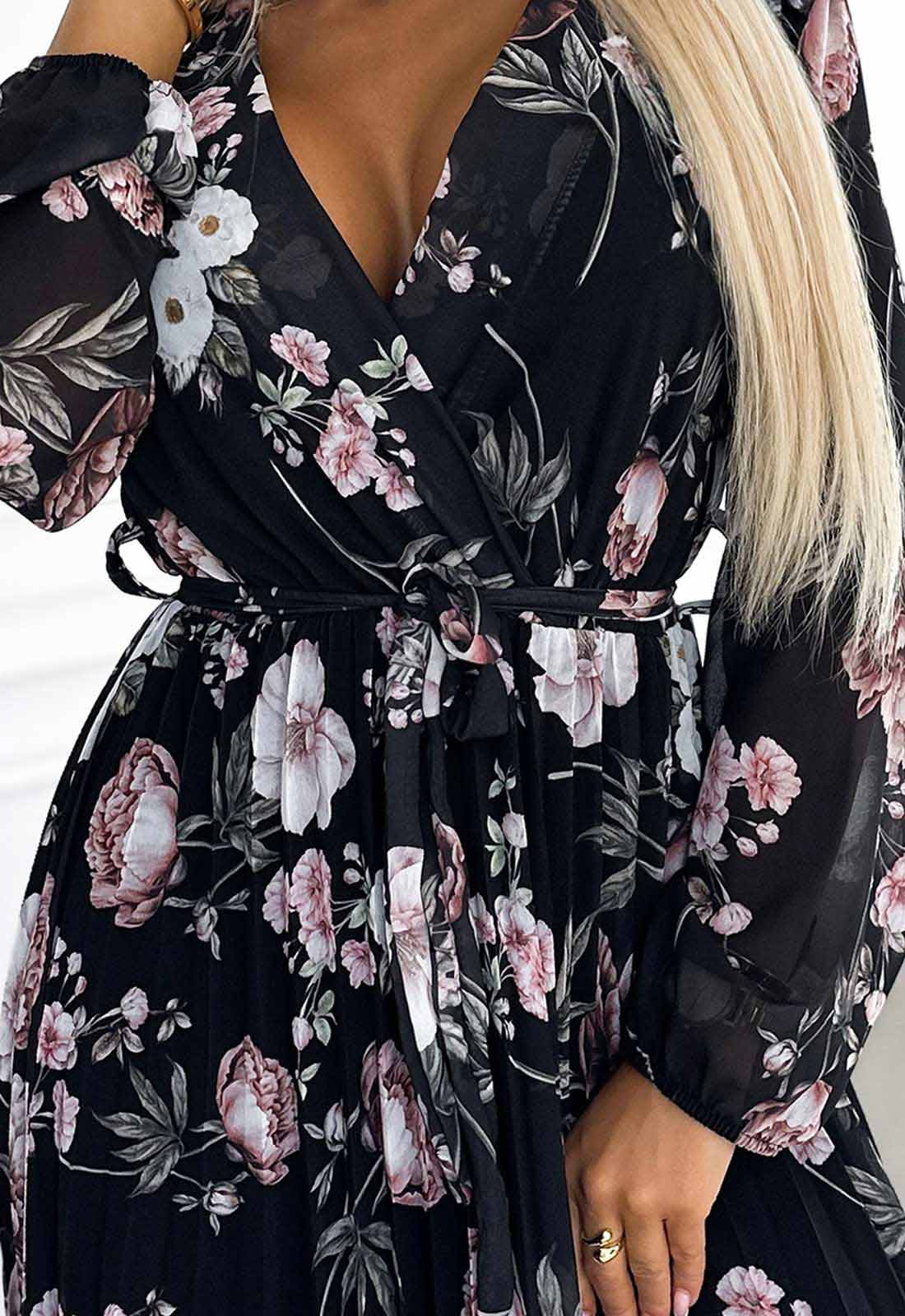 LBD Exclusive Anna Dark Print Dress - Image 6