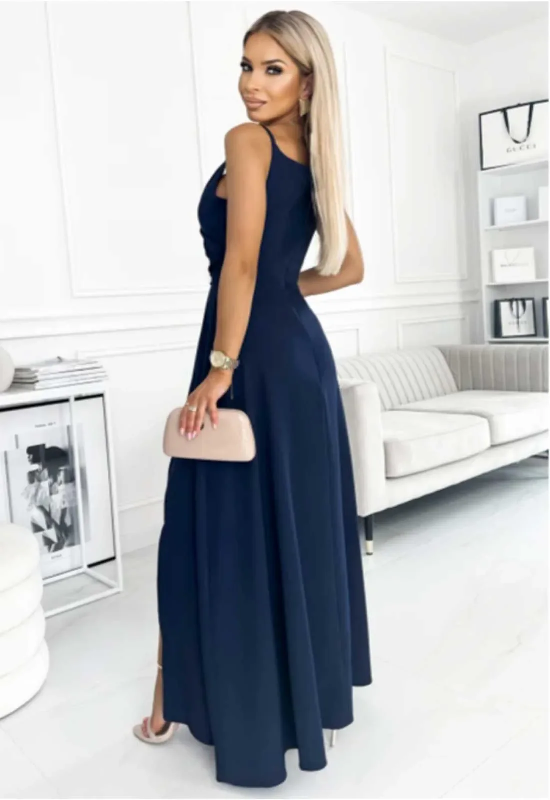 LBD Exclusive Blue Chiara Maxi Dress - Image 6