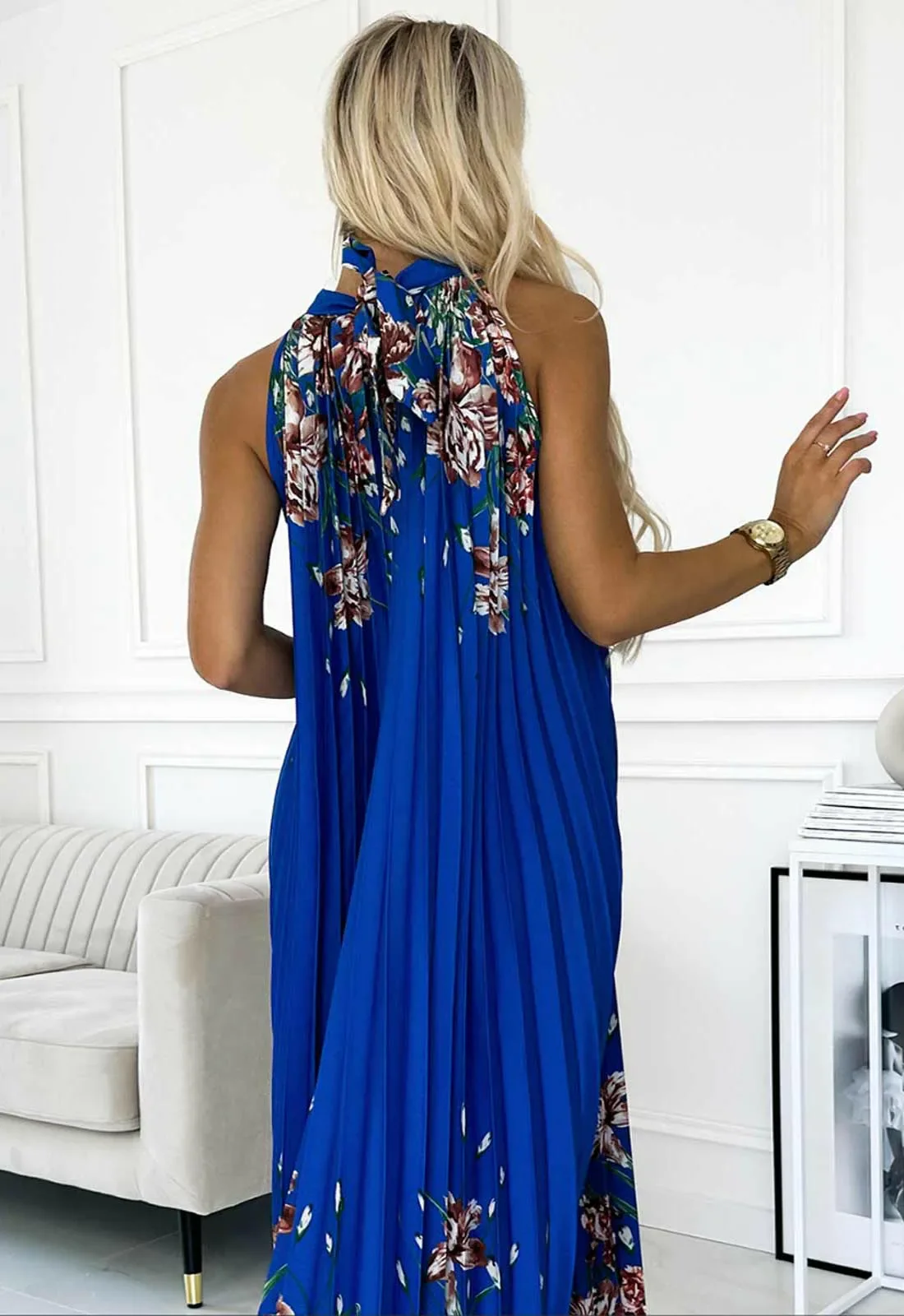 LBD Exclusive Blue Ester Maxi Dress - Image 3