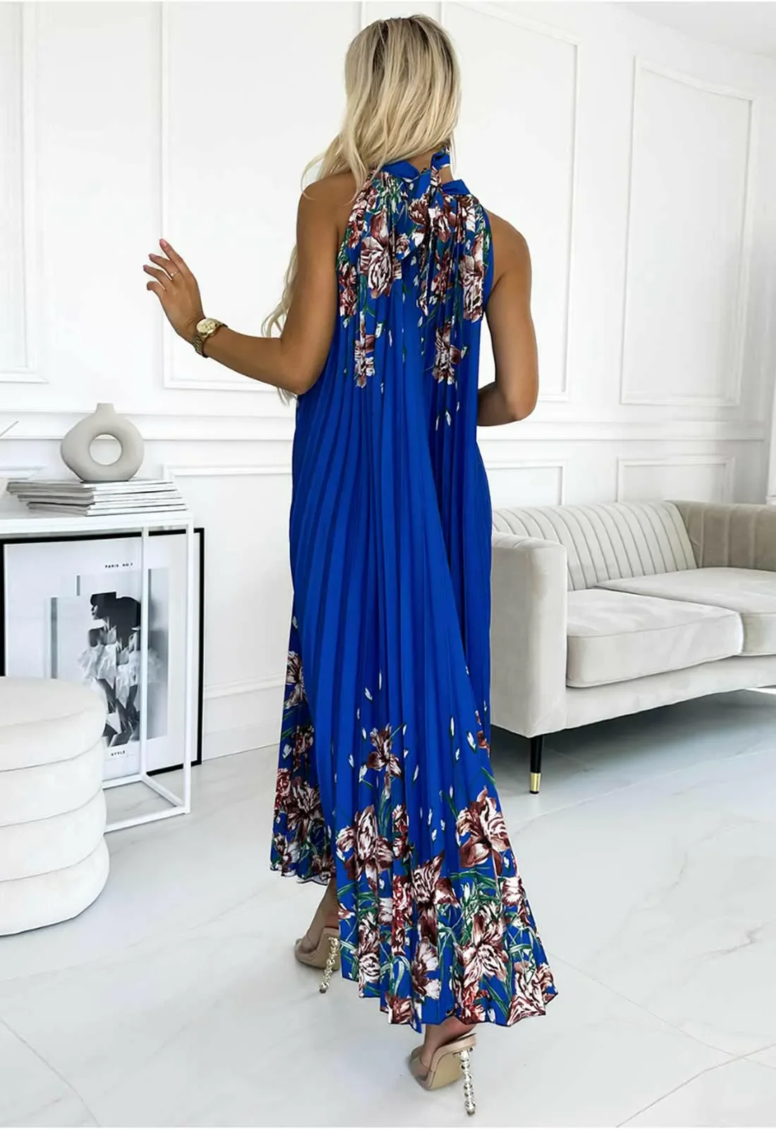 LBD Exclusive Blue Ester Maxi Dress - Image 4