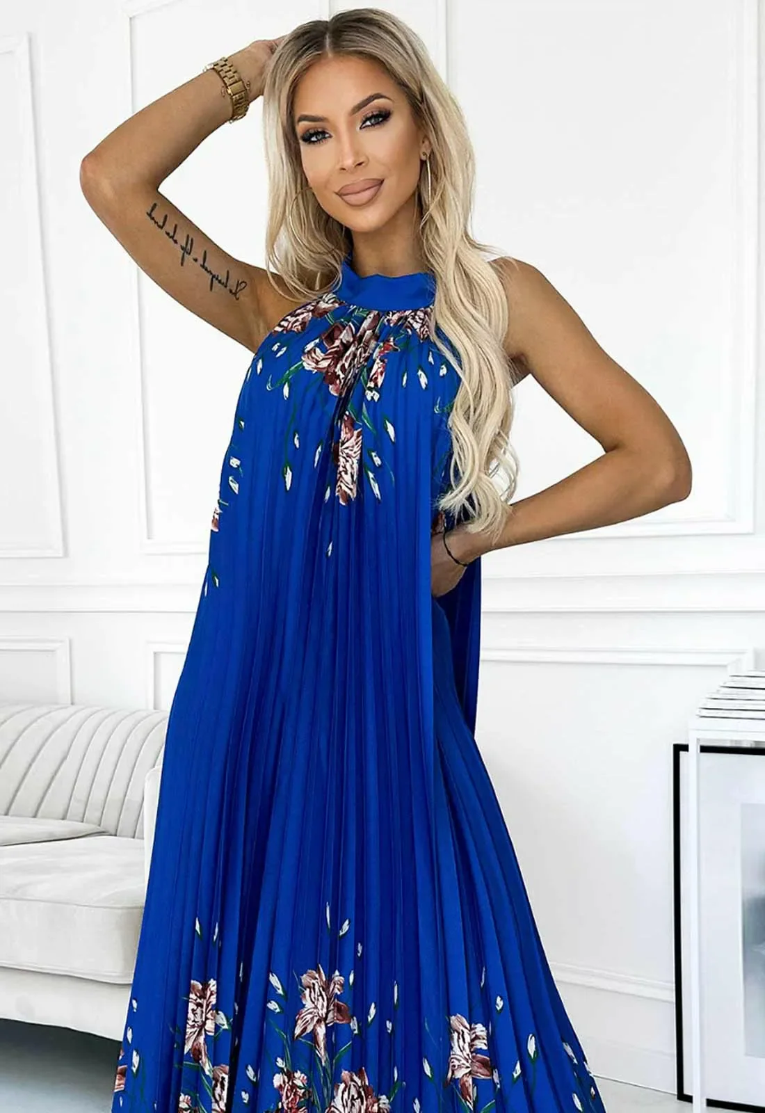 LBD Exclusive Blue Ester Maxi Dress - Image 5