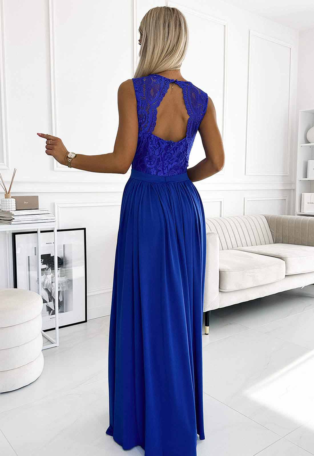 LBD Exclusive Blue Lea Maxi Dress - Image 4