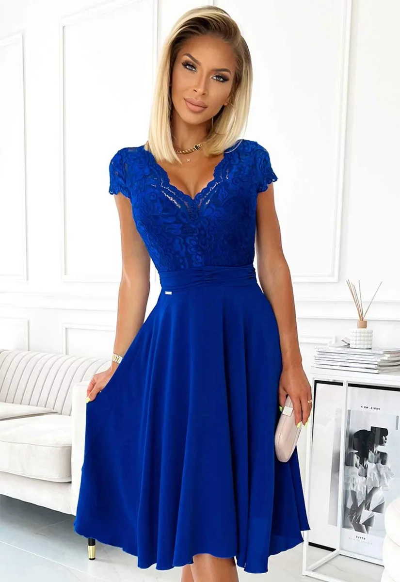 LBD Exclusive Blue Linda Party Dress - Image 7