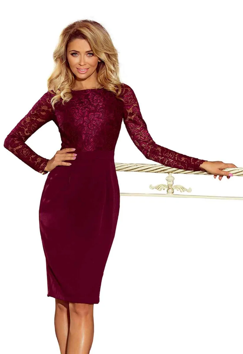 LBD Exclusive Burgundy Emma Cocktail Dress - Image 9