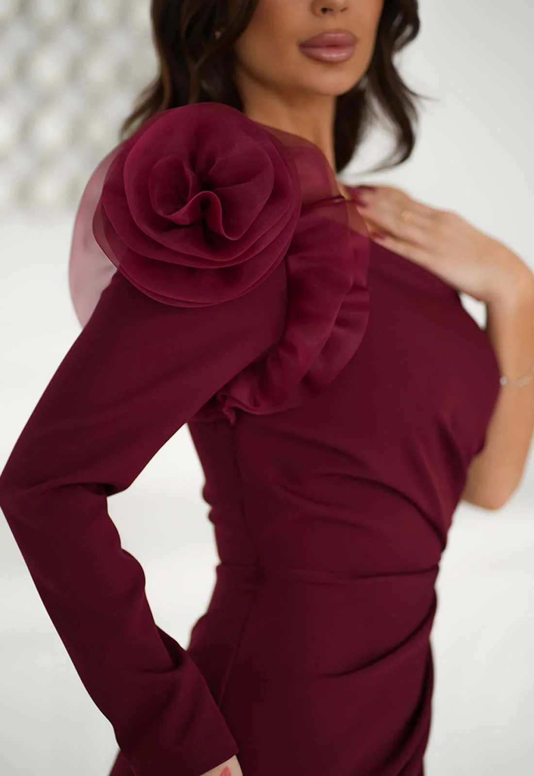 LBD Exclusive Burgundy Ivy Maxi Dress - Image 2