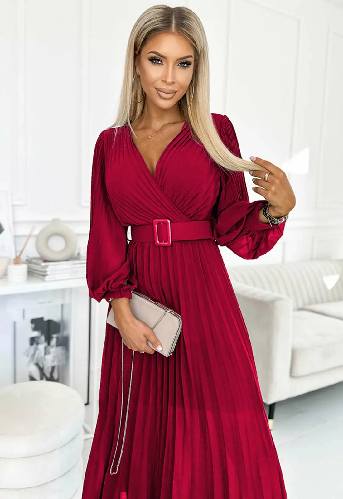 LBD Exclusive Burgundy Klara Dress - Image 6
