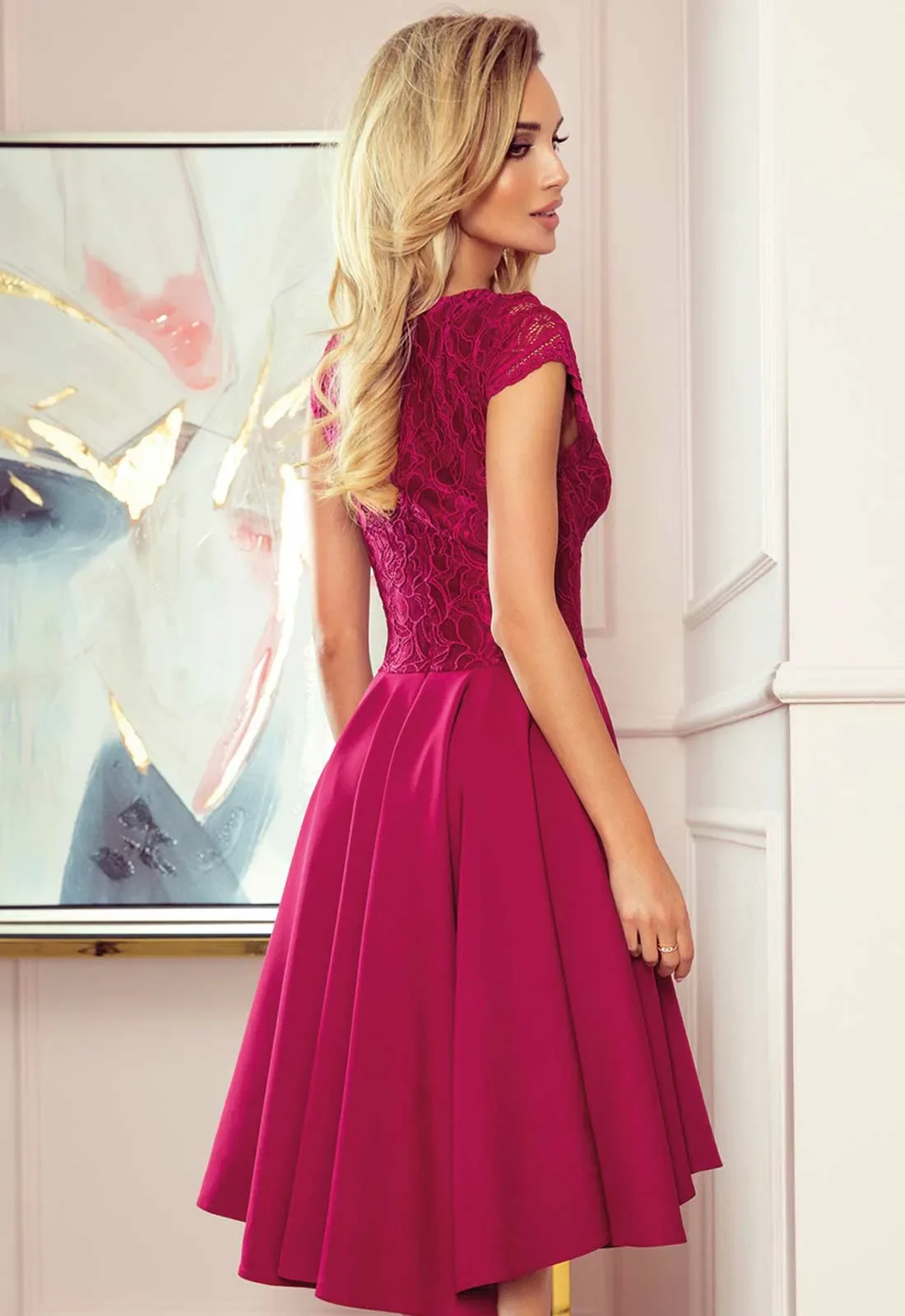 LBD Exclusive Burgundy Patricia Party Dress - Image 2