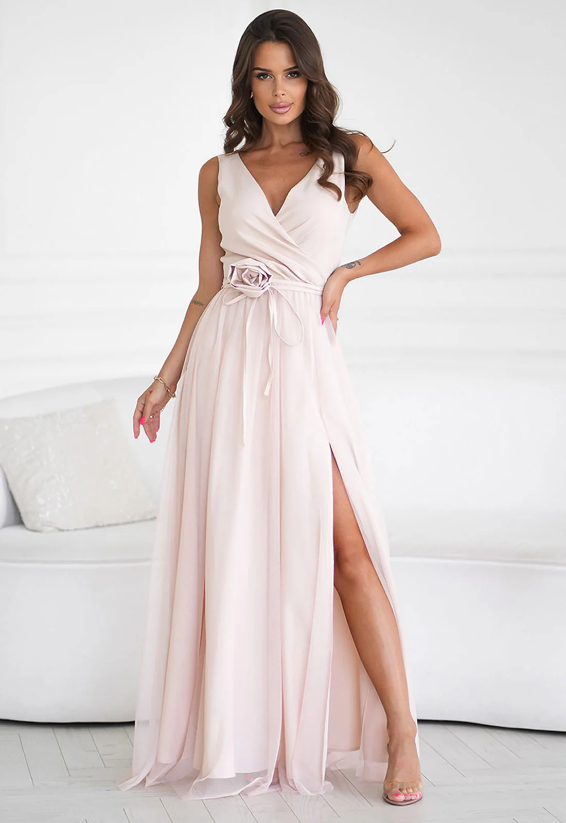 LBD Exclusive Cream Angelina Tulle Dress - Image 7