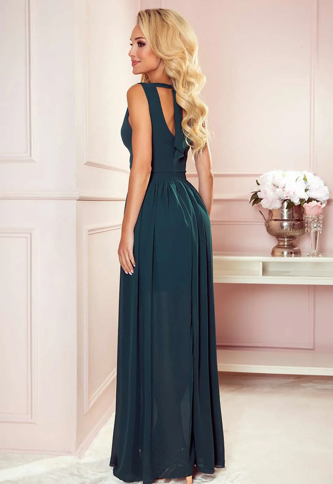 LBD Exclusive Green Justine Maxi Dress - Image 4