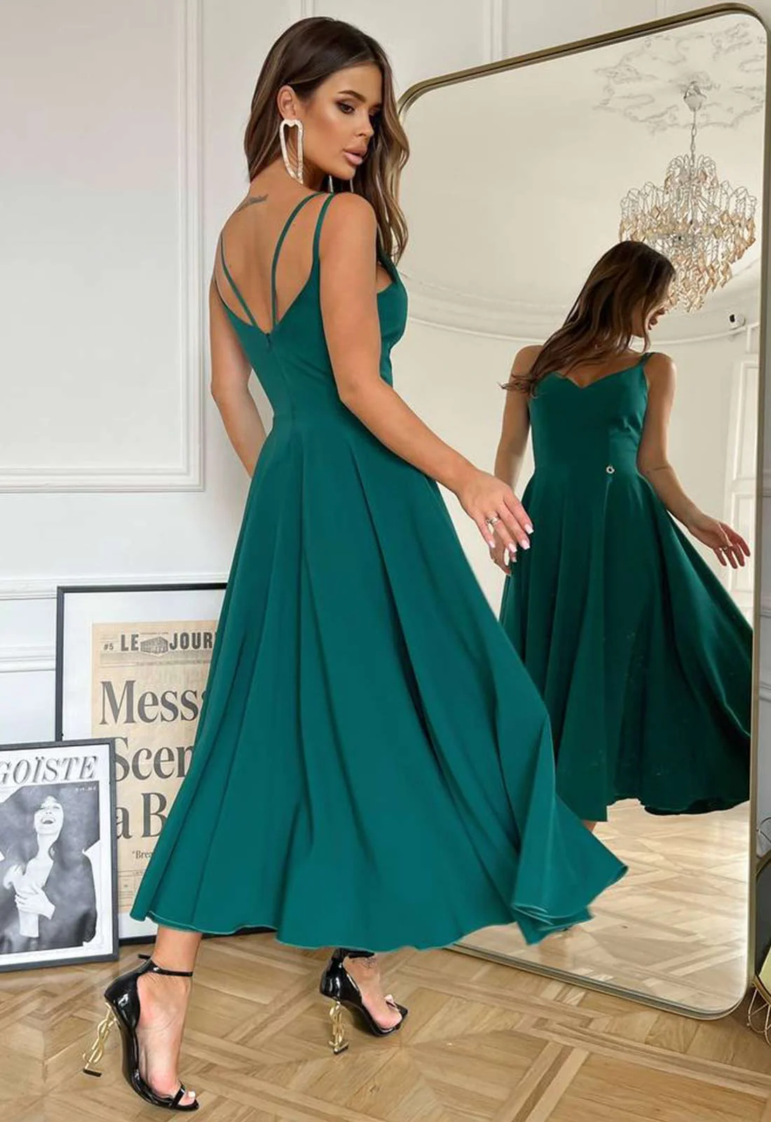 LBD Exclusive Teal Suki Wedding Guest Dress - Image 2