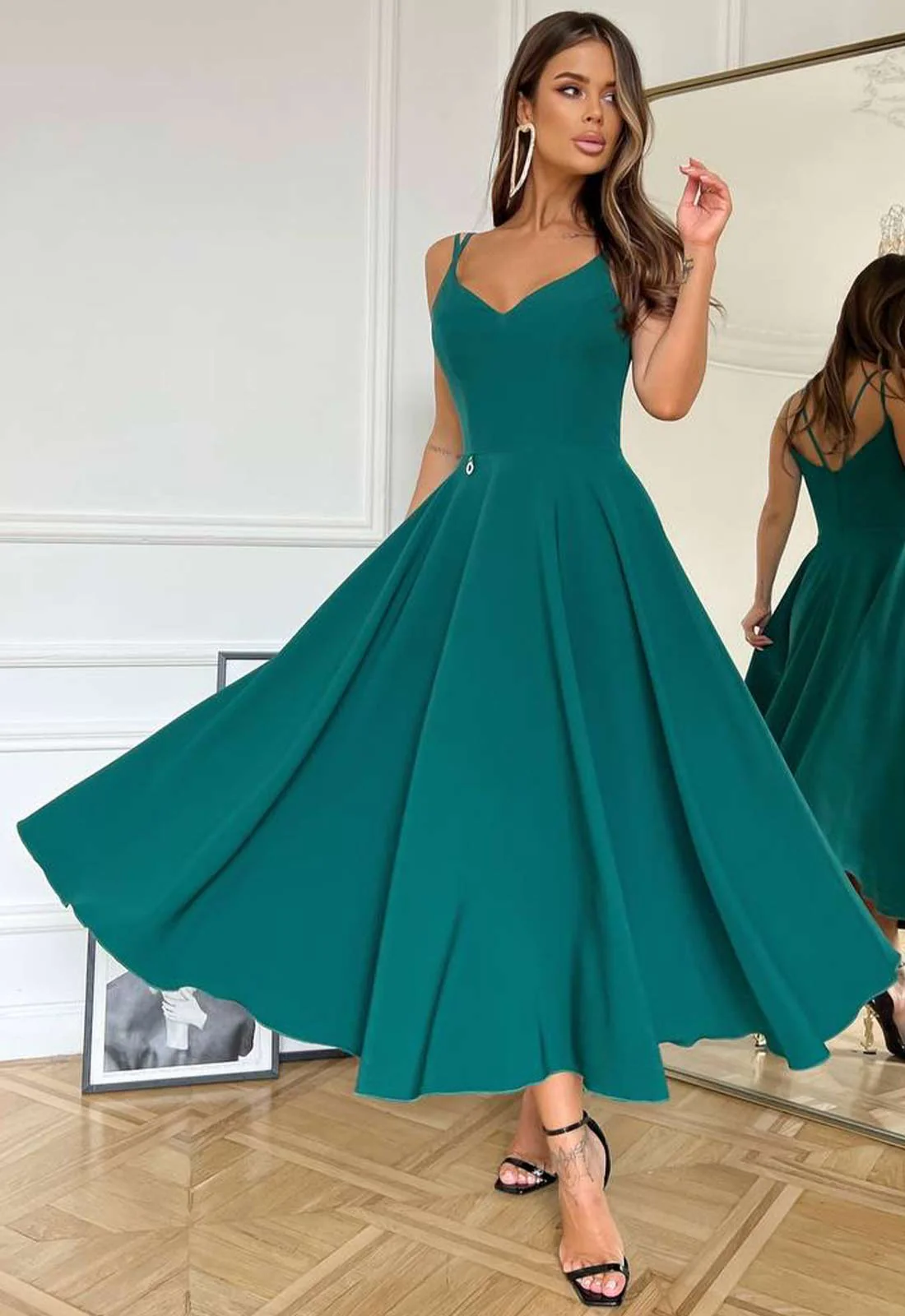 LBD Exclusive Teal Suki Wedding Guest Dress - Image 6