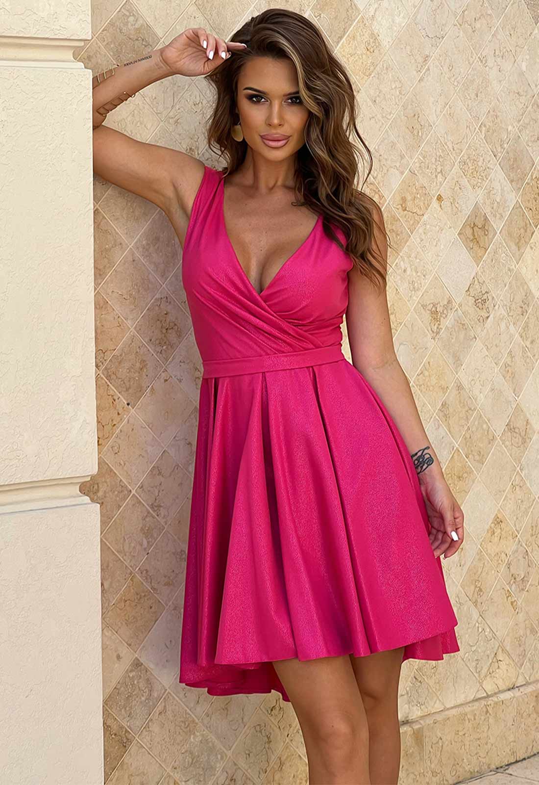 LBD Exclusive Pink Bella Skater Dress - Image 2