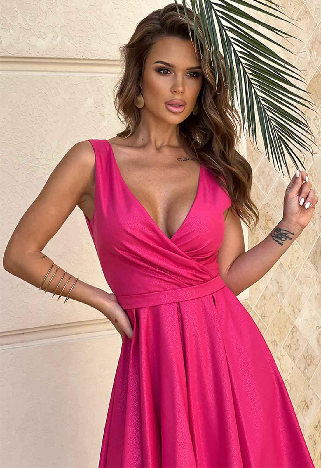 LBD Exclusive Pink Bella Skater Dress - Image 3